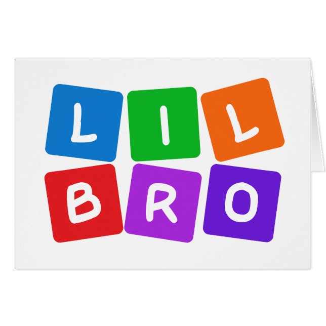 Tarjetas de personalizado para hermanos pequeños (Anverso (Horizontal))