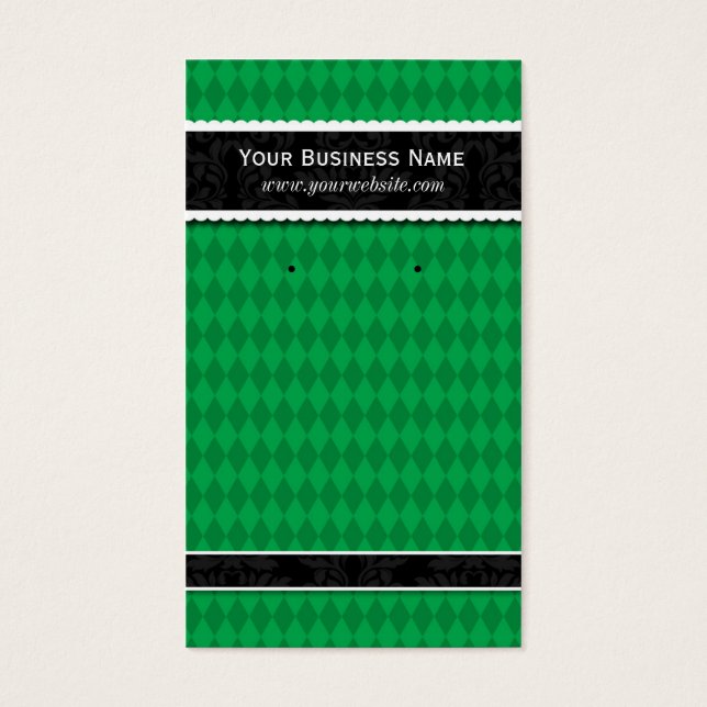 Tarjetas de personalizado para tarjetas Green Blac (Frente)