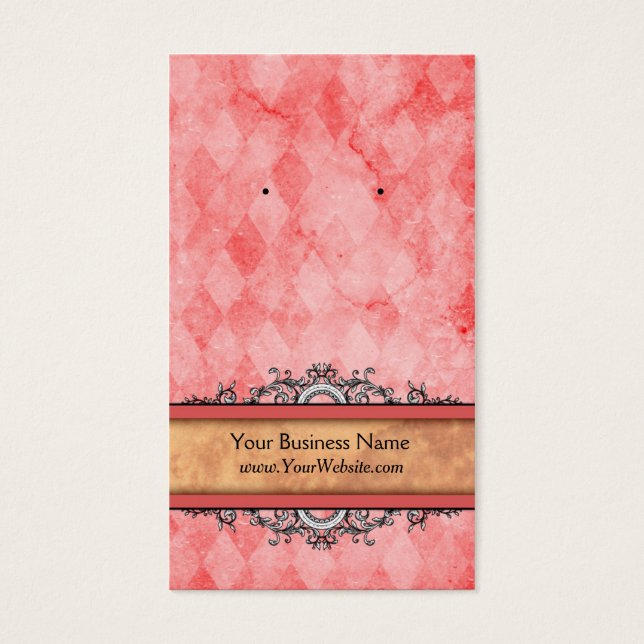 Tarjetas de personalizado Red Vintage (Frente)