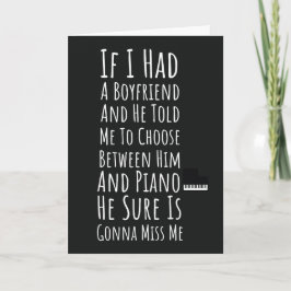 Tarjetas de Pianista Divertido para Mujeres Sus Ch
