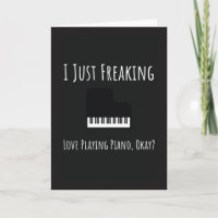 Tarjetas de pianista divertido Pianista Músico Tec