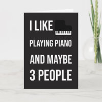 Tarjetas de Pianista Divertido Toca el Piano Músic