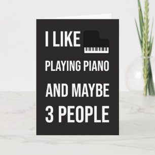 Tarjetas de Pianista Divertido Toca el Piano Músic