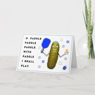 Tarjetas de Pickleball de Hanukkah