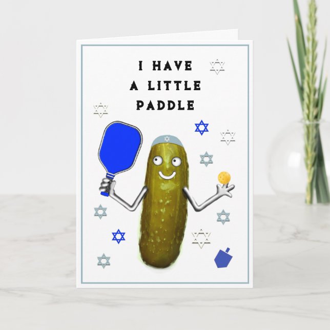 Tarjetas de Pickleball de Hanukkah (Anverso)