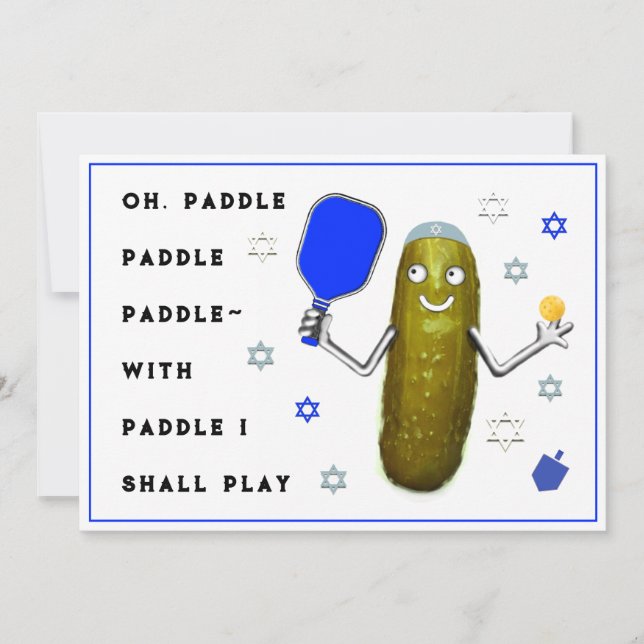 Tarjetas de Pickleball de Hanukkah (Anverso)