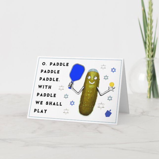 Tarjetas de Pickleball de Hanukkah (Anverso)