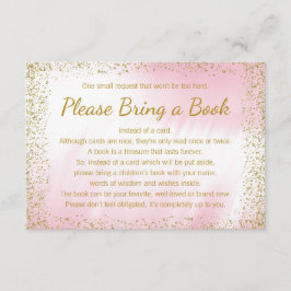 Tarjetas de Pink y Gold Bring a Book