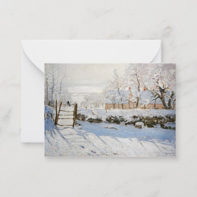 tarjetas de pintura de Urraca de Claude Monet (Anverso)