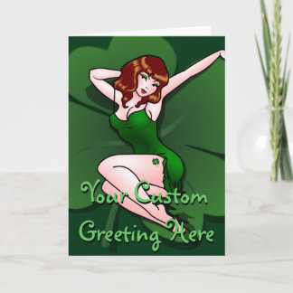 Tarjetas de Pinup afortunadas personalizadas de la