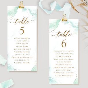 Tarjetas de Plan de Asientos de Acuarela con Nombr