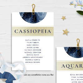 Tarjetas de Plan de Asientos de Oro Azul Celeste N