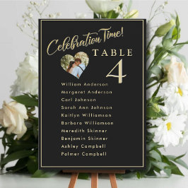 Tarjetas de plan de asientos fotográficos Boda de 