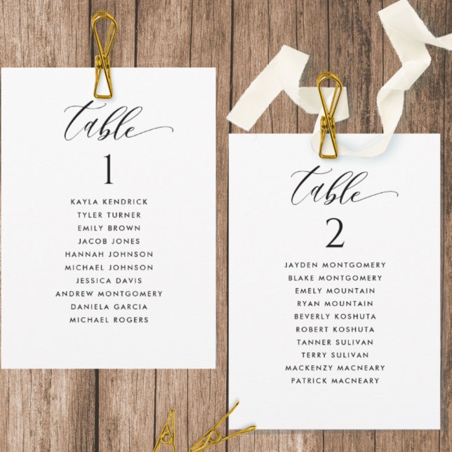 Tarjetas de Plan de Asientos Modernas y Elegantes  (Subido por el creador)
