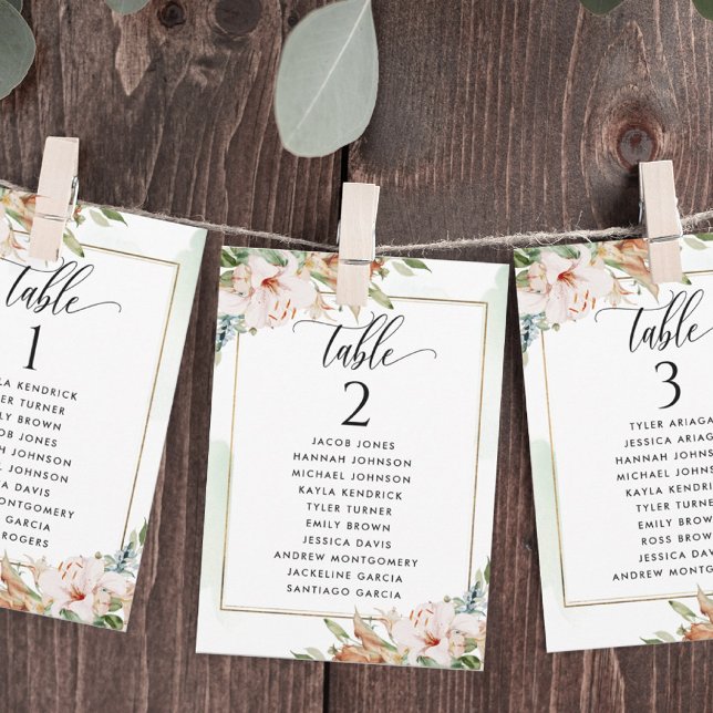 Tarjetas de Plan de Asientos Rosa y Salvia con Nom (Subido por el creador)