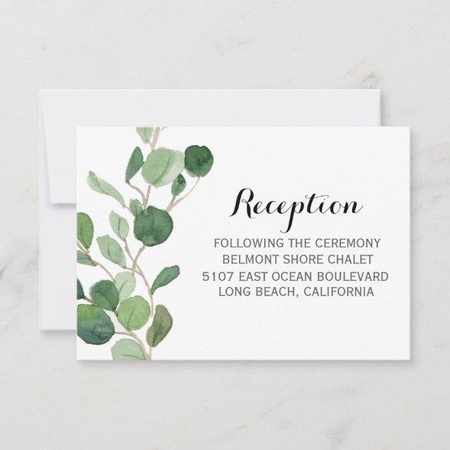 Tarjetas de plantilla para recepción de boda con v (Anverso)