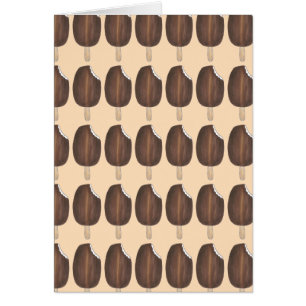 Tarjetas de plástico de helado de chocolate negro