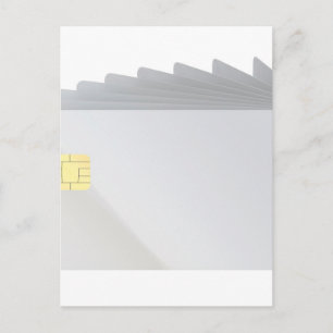 Tarjetas de plástico en blanco con chip