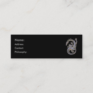 Tarjetas de plata del perfil del dragón