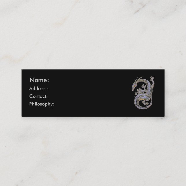 Tarjetas de plata del perfil del dragón (Anverso)