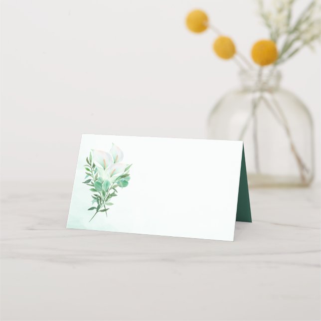 Tarjetas de plaza blanca de Calla Lily Blank (Anverso)