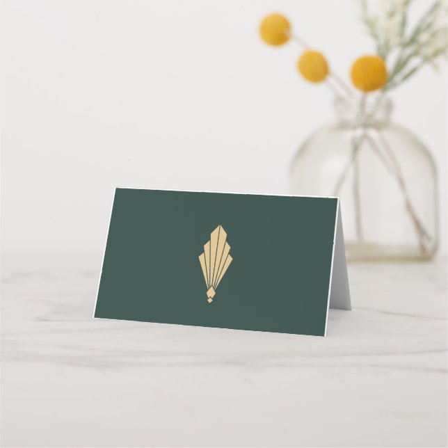Tarjetas de plaza Boda Art Deco (Reverso)