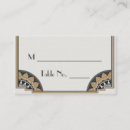 Tarjetas de plaza Boda Art Deco Gold Posh