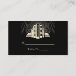Tarjetas de plaza Boda Art Deco Tower Ray