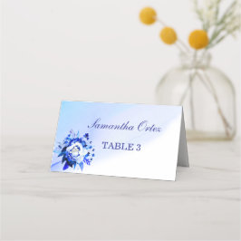 Tarjetas de plaza Boda azul y plateado