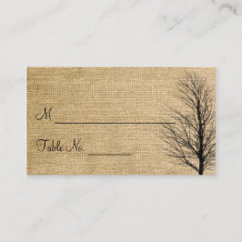 Tarjetas de plaza Boda Burlap y Birch Posh