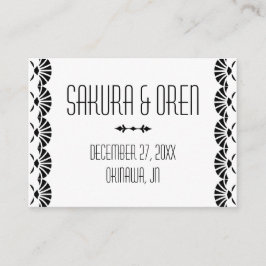 Tarjetas de plaza Boda con estilo Art Deco Orienta
