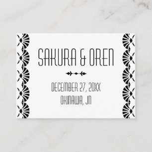 Tarjetas de plaza Boda con estilo Art Deco Orienta