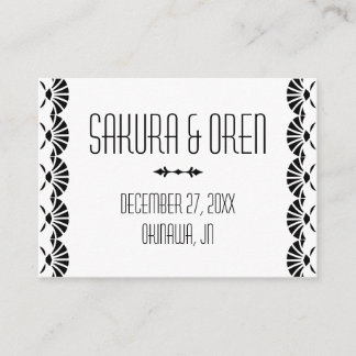 Tarjetas de plaza Boda con estilo Art Deco Orienta