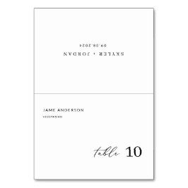 Tarjetas de plaza boda con opción de comida y menú