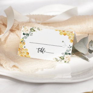 Tarjetas de plaza boda de abejas color agua