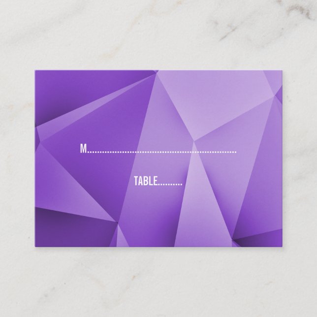 Tarjetas de plaza Boda de Amethyst Jewel Tones (Anverso)