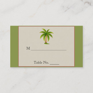 Tarjetas de plaza Boda de árbol de palmas tropical