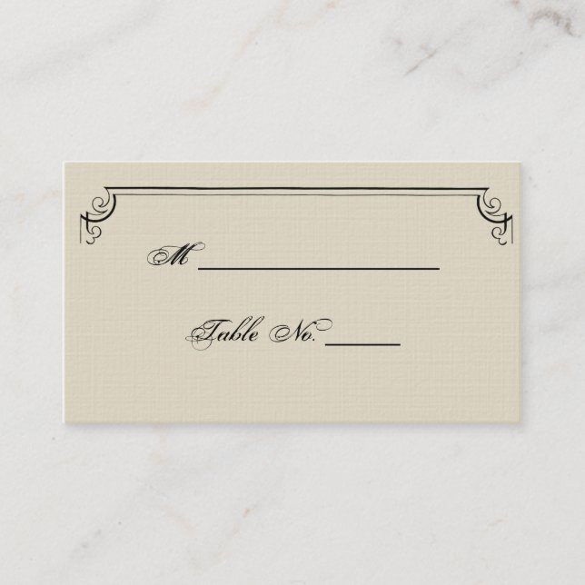 Tarjetas de plaza Boda de Art Nouveau Posh (Anverso)