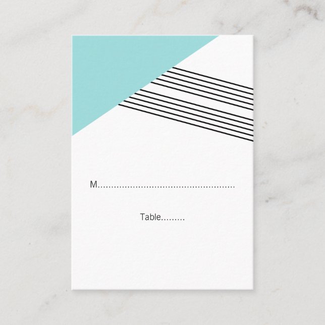 Tarjetas de plaza Boda de banda geométrica turques (Anverso)