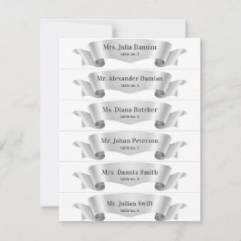 Tarjetas de plaza Boda de banner de cinta de seda 