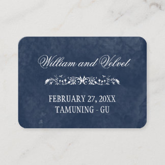 Tarjetas de plaza Boda de color azul
