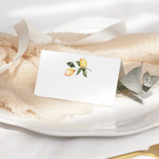 Tarjetas de plaza boda de color limón Watercolor (Subido por el creador)