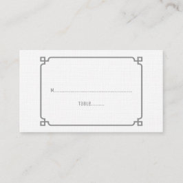 Tarjetas de plaza Boda de deco gris