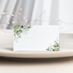 Tarjetas de plaza boda de ecología eucalipto