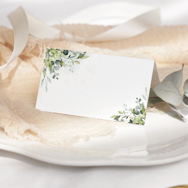 Tarjetas de plaza boda de ecología eucalipto (Subido por el creador)