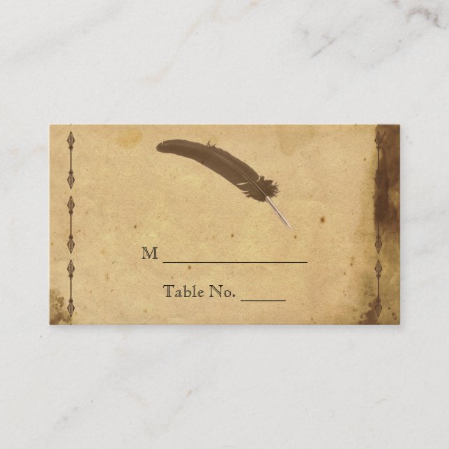 Tarjetas de plaza Boda de estilo antiguo (Anverso)