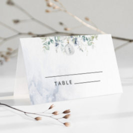 Tarjetas de plaza boda de eucalipto de invierno az