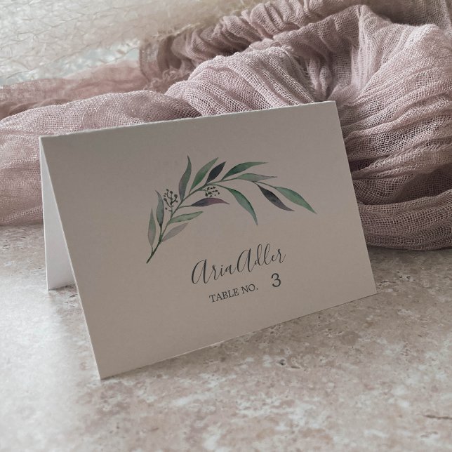 Tarjetas de plaza Boda de eucalipto morado y verde (Subido por el creador)
