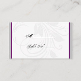 Tarjetas de plaza Boda de flores plateadas y morad