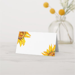Tarjetas de plaza boda de girasol